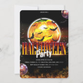 Disco-Kürbis-Spooky Halloween Einladung (Vorderseite)