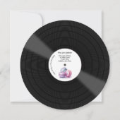 "Disco Lass" Vinyl Record Geburtstagsparty Einladung (Rückseite)