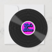 "Disco Lass" Vinyl Record Geburtstagsparty Einladung (Vorderseite)
