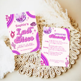 Disco Last Rodeo Cowgirl Bachelorette Einladung
