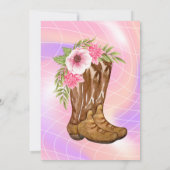 Disco Last Rodeo Cowgirl Brautparty Einladung (Rückseite)