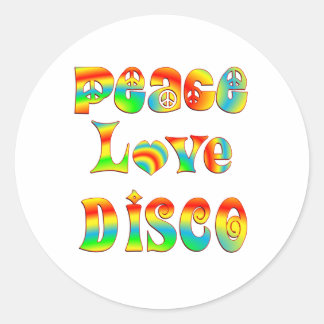Disco Liebe Runder Aufkleber