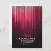 Disco Lights Sweet 16 Red ID77 Einladung (Rückseite)