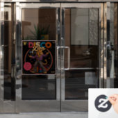 Disco-Löwe Fensteraufkleber (Büro Tür)
