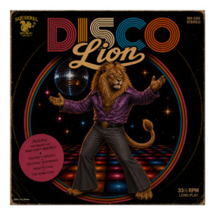 Disco-Löwe Poster
