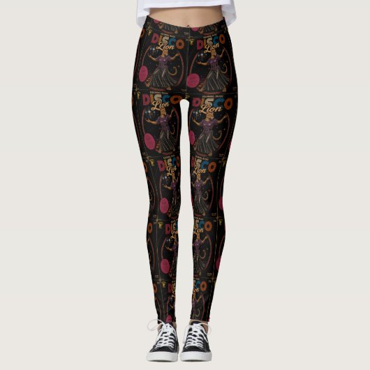 Disco-Löwin Leggings (Vorderseite)
