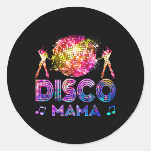 Disco Mama 70er Jahre Themed Disco Queen Vintag Se Runder Aufkleber