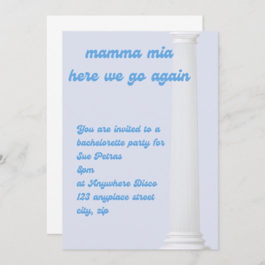 Disco-Mamma-Junggeselinnen-Abschied Einladung (Vorne/Hinten)