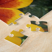Disco Marigold Orange and Red Summer Blume Puzzle (Seite)