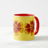 Disco Marigold Orange and Red Summer Blume Tasse (VorderseiteRechts)