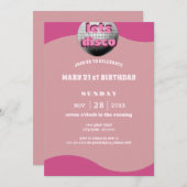 Disco Mirror Ball 21. Geburtstag Party Einladung (Vorne/Hinten)