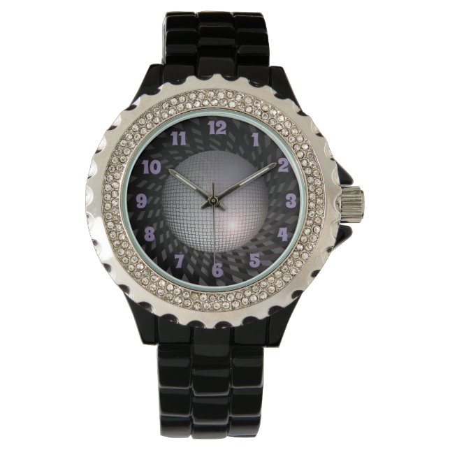 Disco Mirror Ball Armbanduhr (Vorderseite)