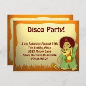 Disco Monster Groove Party Einladung (Vorne/Hinten)