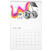 Disco Mushroom 2026 Y2K Office Planner Kalender (Jan 2026)