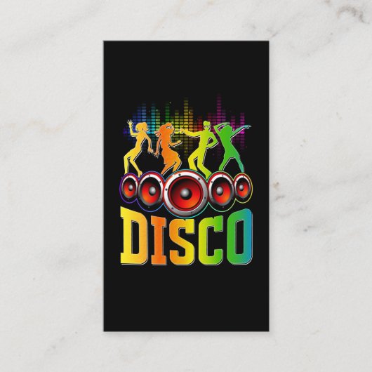 Disco Music 80er 90s Party Groove Funky Music Visitenkarte (Vorderseite)