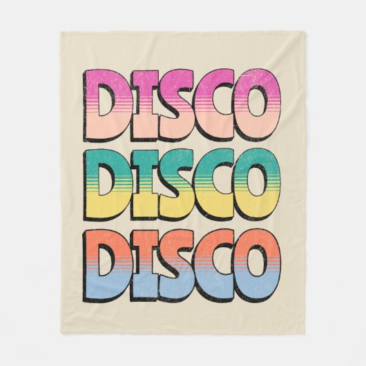 Disco-Musik Fleecedecke (Vorderseite)