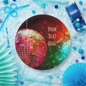 Disco-Nachtsiebziger jahre Retro Disco-Ball Pappteller (Party)