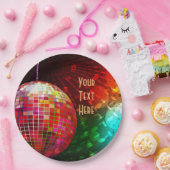 Disco-Nachtsiebziger jahre Retro Disco-Ball Pappteller (Party)