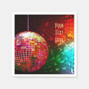 Disco-Nachtsiebziger jahre Retro Serviette