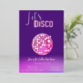 Disco Neon Bachelorette von lass Folieneinladung (Stehend vorne)