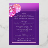 Disco Neon Bachelorette von lass Folieneinladung (Rückseite)