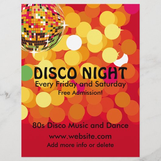 Disco Night 2 Music Flyer (Hinten)
