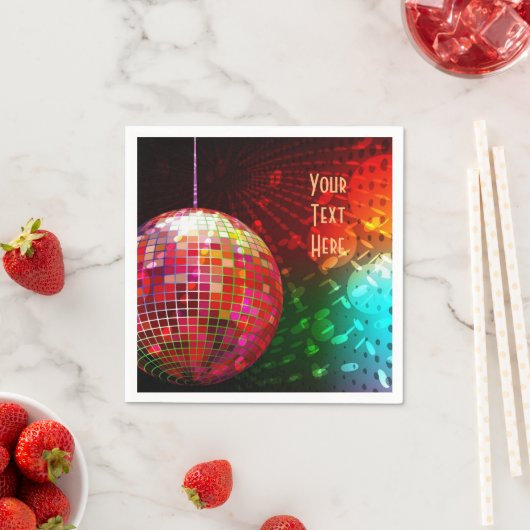 Disco Night 70's Retro Disco Ball Napkins Serviette (Beispiel)