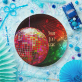 Disco Night 70's Retro Disco Ball Pappteller (Party)