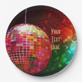 Disco Night 70's Retro Disco Ball Pappteller (Vorderseite)