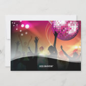 Disco Night Glam Geburtstag/Junggeselinnen-Abschie Einladung (Rückseite)