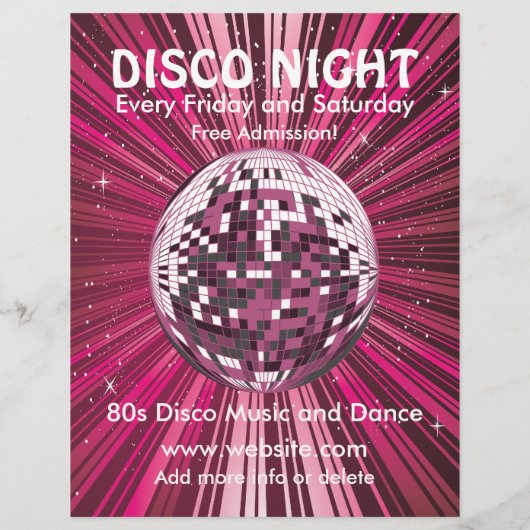 Disco Night Music Flyer (Hinten)