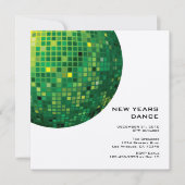 Disco Night New Year Party Einladung (Vorderseite)