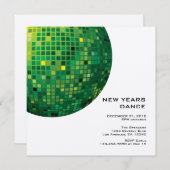 Disco Night New Year Party Einladung (Vorne/Hinten)
