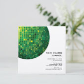 Disco Night New Year Party Einladung (Stehend Vorderseite)