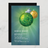 Disco Night New Year Party Einladung (Vorne/Hinten)