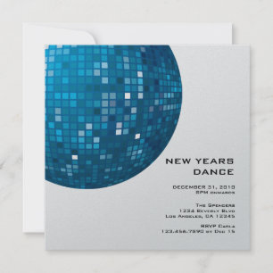 Disco Night New Year Party Einladung