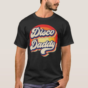 Disco-Papa Regenbogen Groovy Retro Männer Papa Lus T-Shirt
