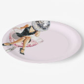 Disco-Papierpartyplatten Pappteller (Schrägansicht)