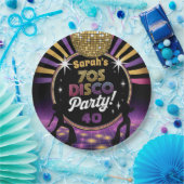 Disco Party 70er Jahre Hippie Geburtstag Rave Pappteller (Party)