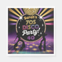 Disco Party 70er Jahre Hippie Geburtstag Rave Serviette