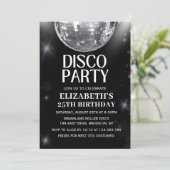 Disco Party | 70'S Adults Birthday  Einladung (Stehend Vorderseite)