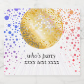 Disco Party Dance Party 70er Diskothek Bierflaschenetikett (Einzelnes Label)