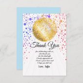 Disco Party Dance Party 70er Diskothek Dankeskarte (Vorne/Hinten)