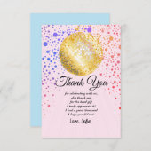 Disco Party Dance Party 70er Diskothek Dankeskarte (Vorne/Hinten)