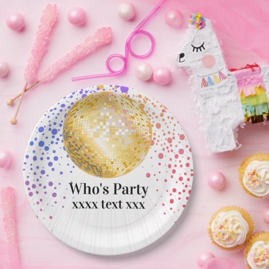 Disco Party Dance Party 70er Diskothek Pappteller (Party)