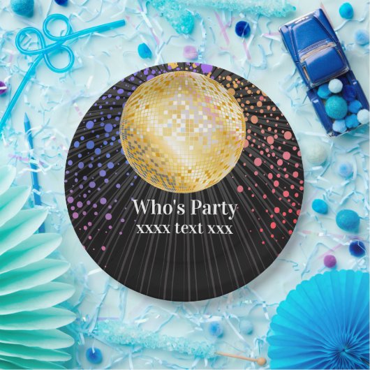 Disco Party Dance Party 70er Diskothek Pappteller (Party)
