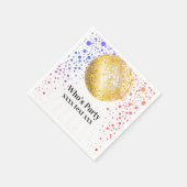 Disco Party Dance Party 70er Diskothek Serviette (Ecke)