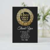 Disco Party Dance Party 70er Golddisko Ball Invita Einladung (Stehend Vorderseite)