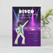 Disco-Party  Einladung (Stehend Vorderseite)