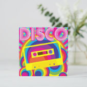 Disco-Party Einladung (Stehend Vorderseite)